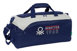 Bolsa de Deporte Benetton Varsity Gris Azul marino 50 x 25 x 25 cm