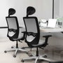 PIQUERAS Y CRESPO Silla de oficina Zulema con mecanismo Sincro, Similpiel Marrón y Malla Negro