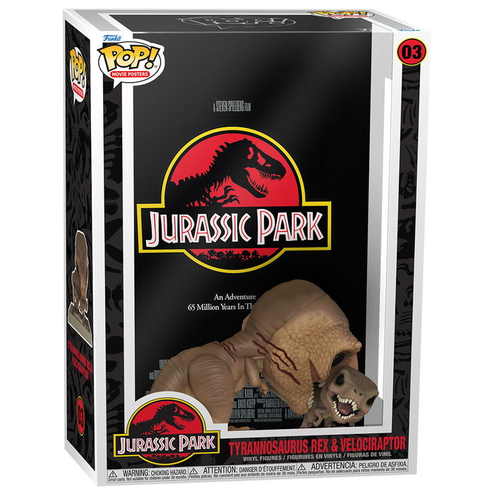 FUNKO Figura POP Movie Poster Jurassic Park Tyrannosaurus Rex and Velociraptor FUNKO Figura POP Movie Poster Jurassic Park Tyrannosaurus Rex and Velociraptor