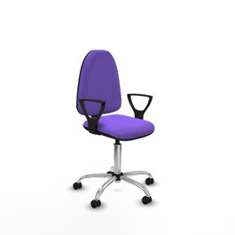 PIQUERAS Y CRESPO Silla de oficina Aýna en color Lila con Base cromada