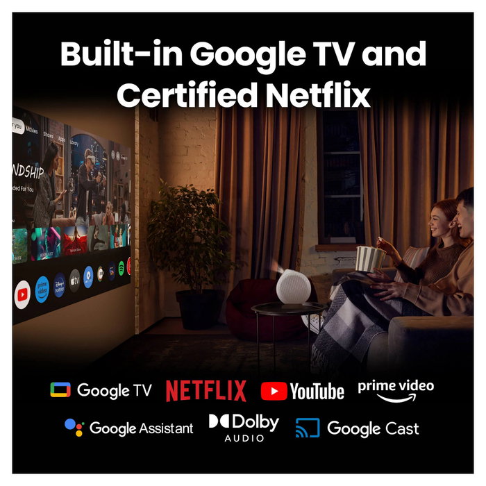 BenQ GV32 Proyector Portátil Full HD con Google TV y Sonido 2.1 canales