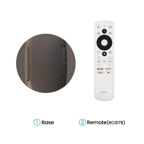 BenQ 9H.R0K77.59E Proyector LED 1080p 500 lúmenes ANSI, DLP, Google TV, Auto Focus, Auto Keystone, Altavoces 18W (2.1ch) BT SPK