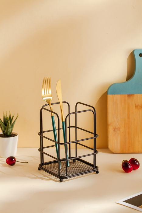 Inde Bote de Utensilios de Metal Basic Confortime, 11.5 cm (Ancho) x 16.3 cm (Alto) x 11.4 cm (Largo), Peso 3.27 kg (12 Unidades)