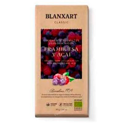 Blanxart Chocolate 70% Frambuesa Açaí 75 Gr Eco Blanxart Chocolate 70% Frambuesa Açaí 75 Gr Eco
