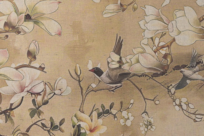 DKD Home Decor Cuadro Lino Abeto Flores Cerezo Surtido de 2 Piezas