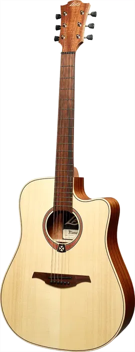 LAG Guitarra Acústica Dreadnought Cutaway Tramontane 70 Natural - Acabado Satinado