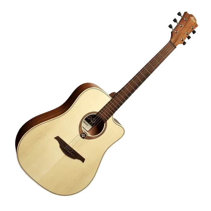 LAG Guitarra Acústica Dreadnought Cutaway Tramontane 70 Natural - Acabado Satinado