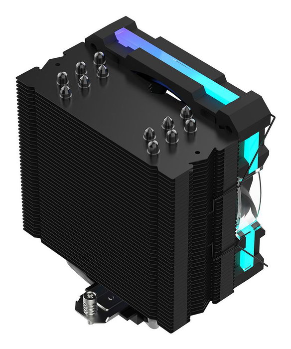 Coolbox H6 Ring ARGB Disipador de CPU Negro