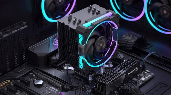 Coolbox H6 Ring ARGB Disipador de CPU Negro
