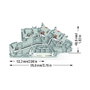 WAGO 2203-7542 Bloque de terminales Push-in CAGE CLAMP Gris