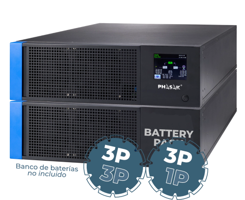 Phasak SAI UPS Phasak Titan PH 9380 10 kVA 10 kW Rack 19 Doble Conversión Online Phasak SAI UPS Phasak Titan PH 9380 10 kVA 10 kW Rack 19 Doble Conversión Online