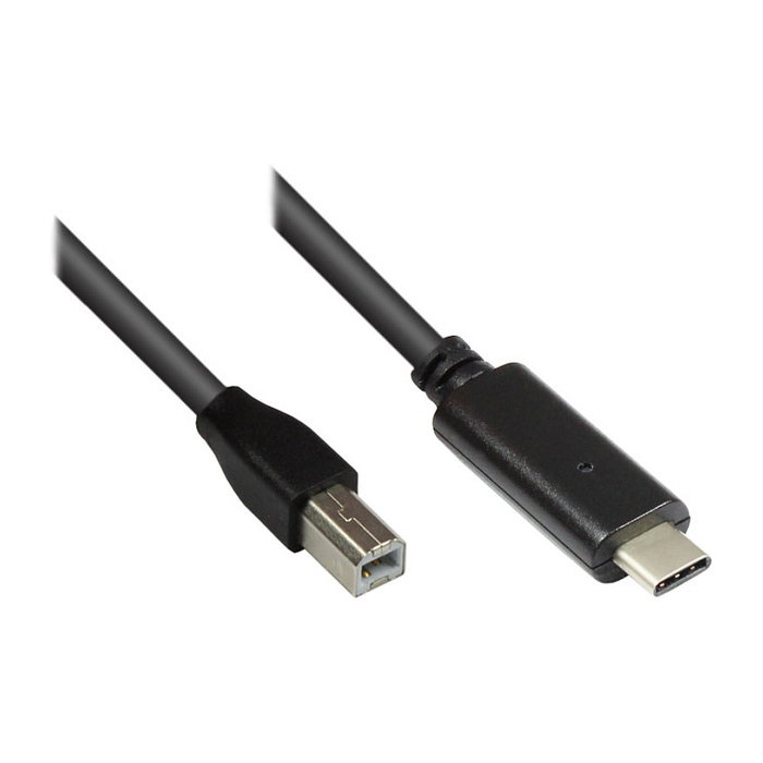 GoodConnections Cable USB 2.0 USB-C a USB-B, 1,8m GoodConnections Cable USB 2.0 USB-C a USB-B, 1,8m