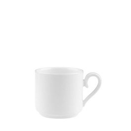 Villeroy & Boch Stella Taza Apilable para Desayuno, 22 cl, Porcelana Fine Bone China (Set de 6)