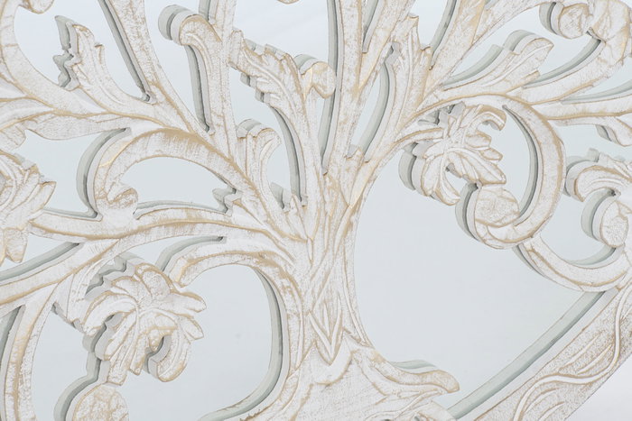 DKD Home Decor Decoración de Pared Árbol Blanco y Dorado con Espejo DKD Home Decor Decoración de Pared Árbol Blanco y Dorado con Espejo