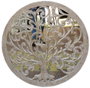 DKD Home Decor Decoración de Pared Árbol Blanco y Dorado con Espejo