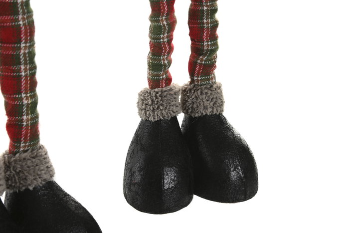 DKD Home Decor Figura Navidad Alpina Rojo Verde Poliester 21 x 54 x 30 cm (2 Unidades)