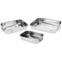 Excellent Houseware Set de 3 bandejas de acero inoxidable en tres tamaños