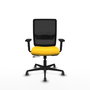PIQUERAS Y CRESPO Silla de oficina Haches con mecanismo Sincro/Traslack, Amarillo y Negro