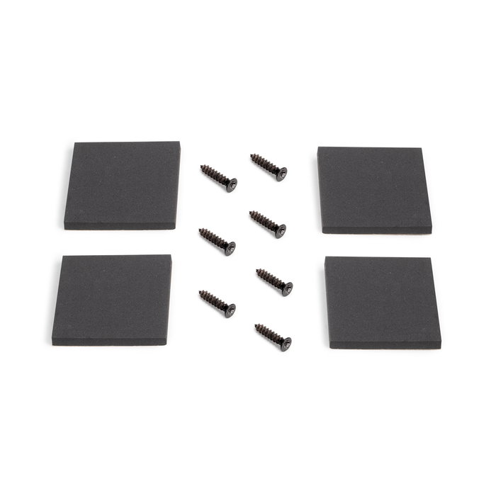 Emuca Juego de patas rectangulares Square para mesa, ancho 800mm, Acero, Pintado negro