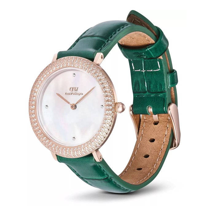 Daniel Wellington DW00100826 con correa verde y caja dorada