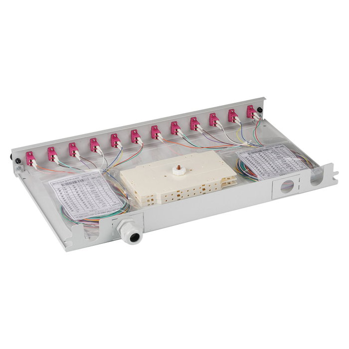 EFB Elektronik B71901L48OM4 Caja de empalme LC OM4 con 48 pigtails y 24 conectores EFB Elektronik B71901L48OM4 Caja de empalme LC OM4 con 48 pigtails y 24 conectores