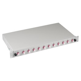 EFB Elektronik B71901L48OM4 Caja de empalme LC OM4 con 48 pigtails y 24 conectores