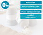 KioKids Dosificador de Leche en Polvo con 4 Compartimentos, 340 ml, Torre para Biberón, +0 Meses, Color Gris