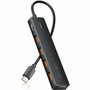 Vention Hub USB 3.2 5 en 1 con 4 puertos USB y 1 puerto USB-C Gris