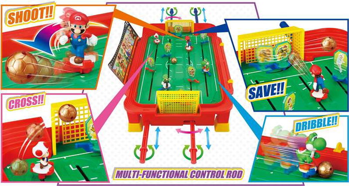 Epoch Juego Super Mario Football Striker con control de jugadores para divertido partido de fútbol