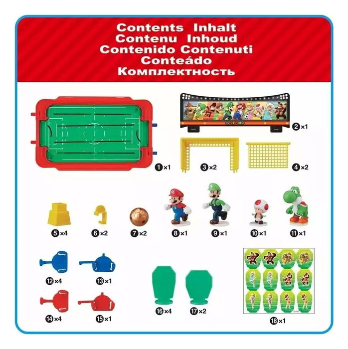 Epoch Super Mario Football Striker con control de jugadores