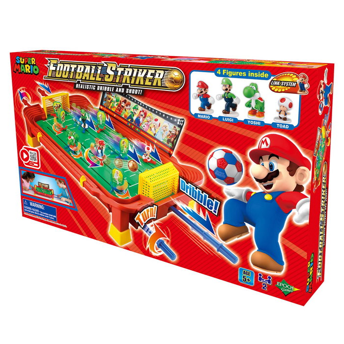 Epoch Super Mario Football Striker 7508 Juego de Fútbol de Mesa Realista con Barras de Control