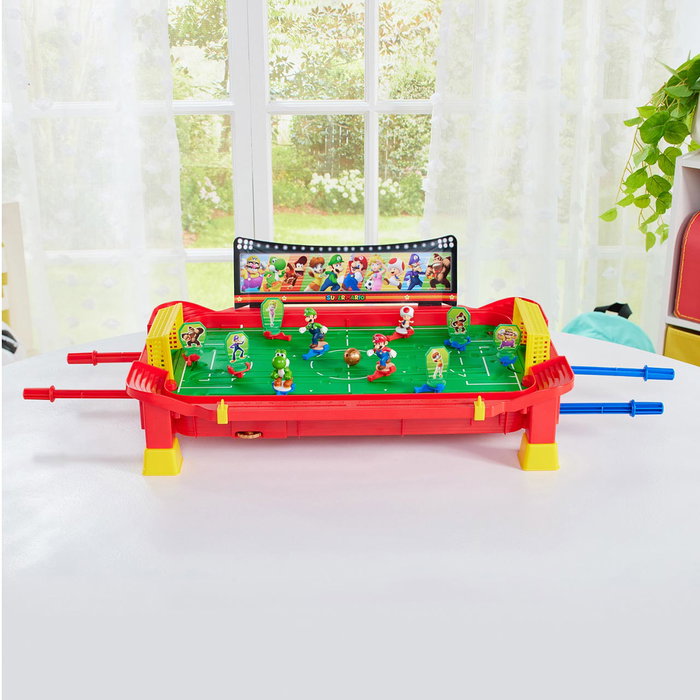 Epoch Super Mario Football Striker 7508 Juego de Fútbol de Mesa Realista con Barras de Control