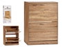 Giftdecor Zapatero Madera 2 Pisos Color Beige Roble 60x80x24 cm