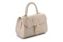Vince Camuto Bolso de Mano Crema Cuero de Polivinilo Elegante y Sofisticado 22x12.5x16.5cm