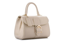 Vince Camuto Bolso de Mano Crema Cuero de Polivinilo Elegante y Sofisticado 22x12.5x16.5cm