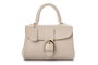 Vince Camuto Bolso de Mano Crema Cuero de Polivinilo Elegante y Sofisticado 22x12.5x16.5cm