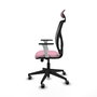 PIQUERAS Y CRESPO Silla de oficina Motilla con mecanismo Sincro/Traslack Rosa y Negro