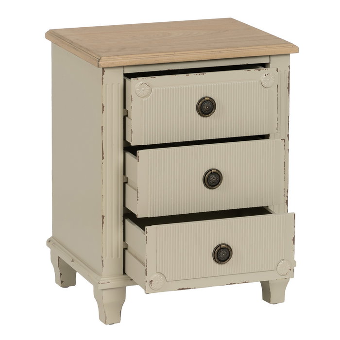 Mesita Crema Madera 48 X 36 X 61 cm