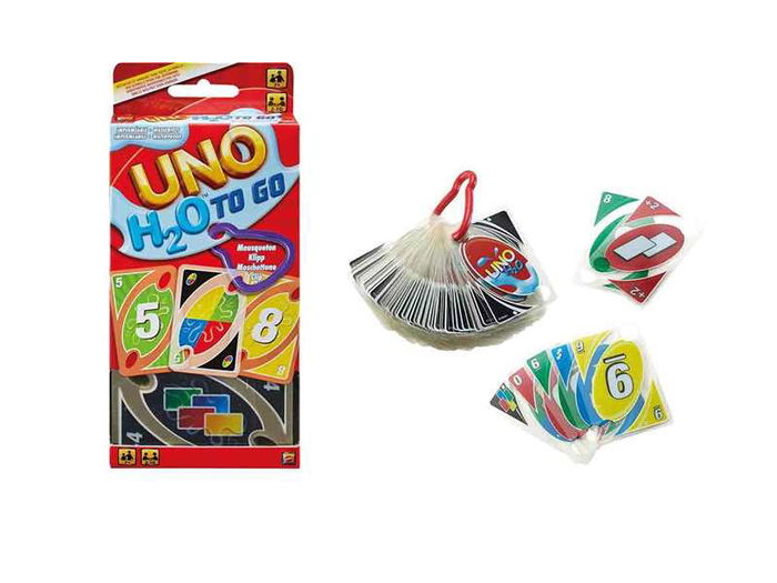 Mattel Juego Uno H2O To Go Baraja de Cartas Resistente al Agua para Niños y Adultos a Partir de 5 Años