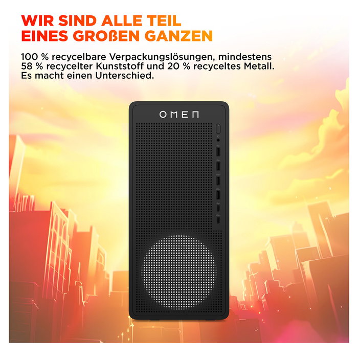 HP 16L Gaming Desktop TG03-0186ng Schwarz Gaming PC ohne Betriebssystem