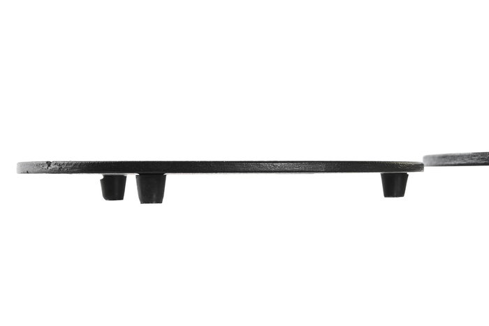 DKD Home Decor Salvamantel Oriental Blanco Negro Hierro Colado 17 x 2 x 17 cm (6 Unidades)