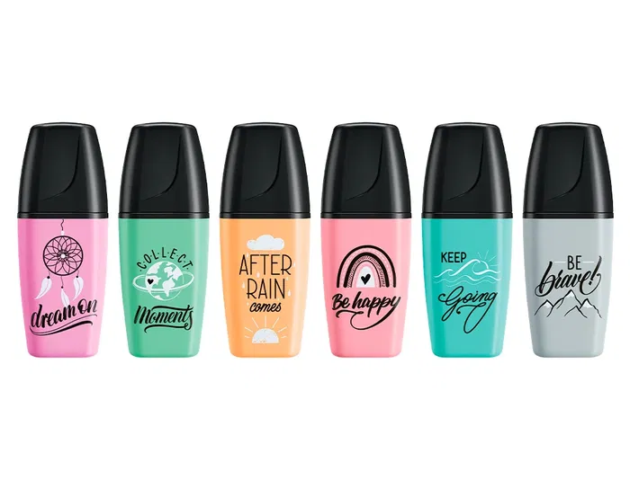 Stabilo Rotulador Boss Mini Pastel Love Estuche 6 Unidades Colores Surtidos Punta Biselada Trazo 2-5mm