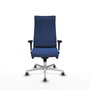 PIQUERAS Y CRESPO Sillón Albacete Azul Marino con Mecanismo Sincro y Base de Aluminio