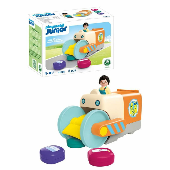 PLAYMOBIL Vehículo Recolector de Basura 71774 Playmobil Junior, 5 piezas