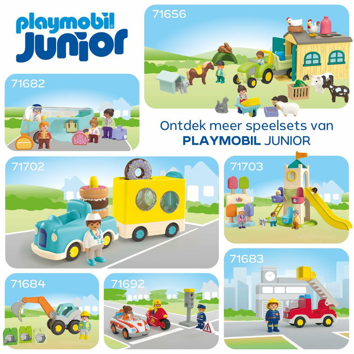 PLAYMOBIL Vehículo Recolector de Basura 71774 Playmobil Junior, 5 piezas