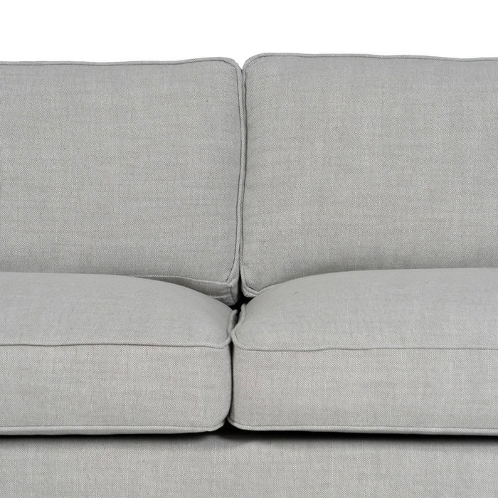 Sofá 3 Plazas Gris Tejido Siena 222 X 95 X 80 cm