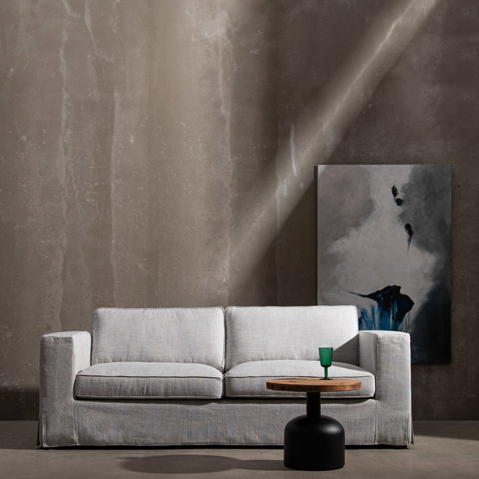 Sofá 3 Plazas Gris Tejido Siena 222 X 95 X 80 cm