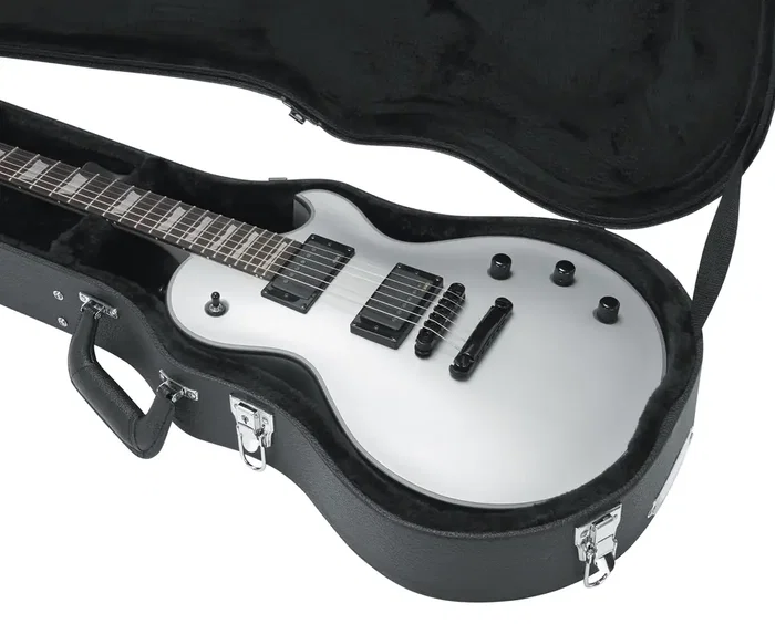 Gator Estuche de madera Deluxe para guitarras Single-Cutaway Negro