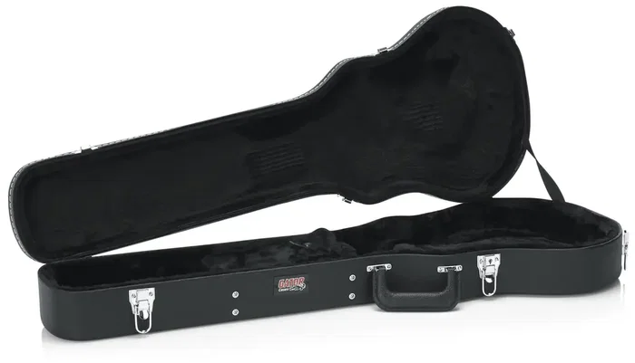 Gator Estuche de madera Deluxe para guitarras Single-Cutaway Negro