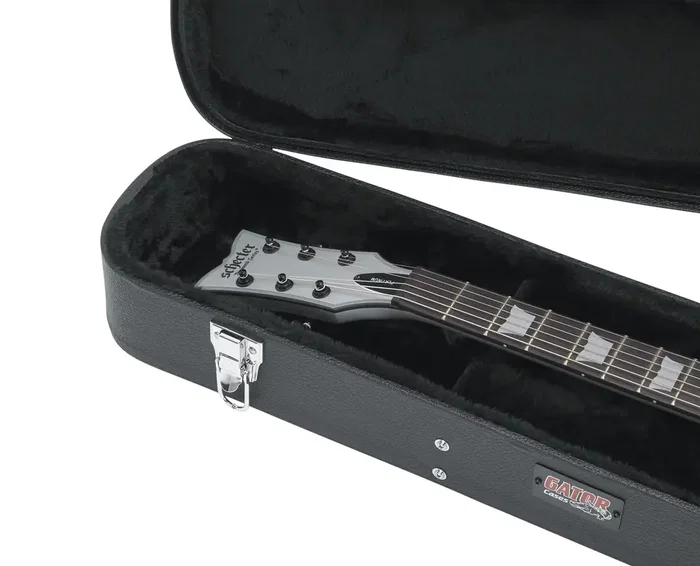 Gator Estuche de madera Deluxe para guitarras Single-Cutaway Negro